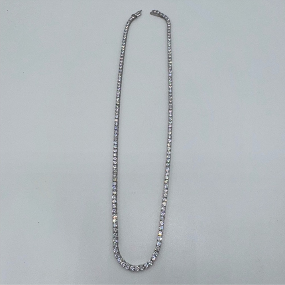 14k 24ct Tennis Necklace - Picture 9 of 9